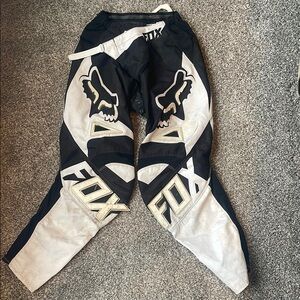 Fox Racing Black and White Motocross Pants